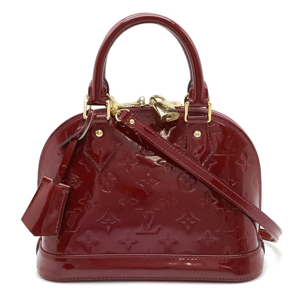 LOUIS VUITTON Monogram Vernis Alma 2way Crossbody Magenta